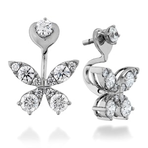 Hearts On Fire creates a pair of butterfly diamond earrings, crafted from white gold