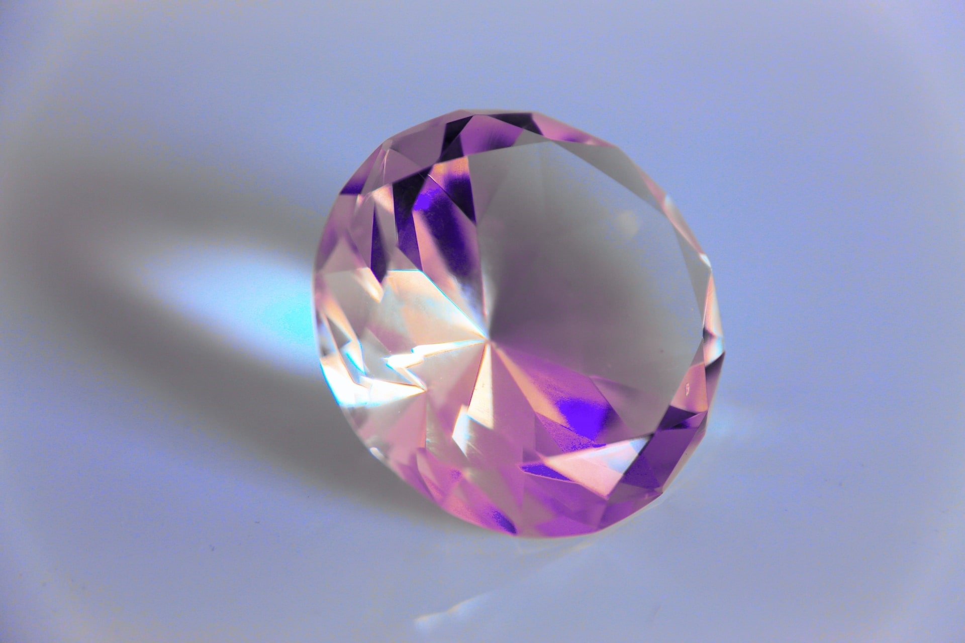A pink diamond crystal