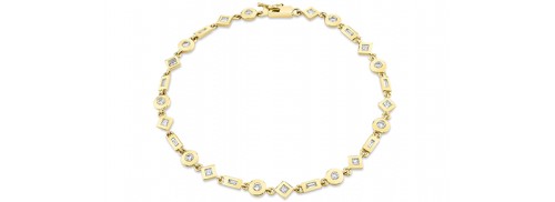 A stunning and distinctive bezel set bracelet from Michael M, available at Rogers Jewelry Co.