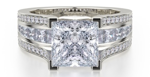 A bold and chunky Michael M engagement ring, available at Rogers Jewelry Co.