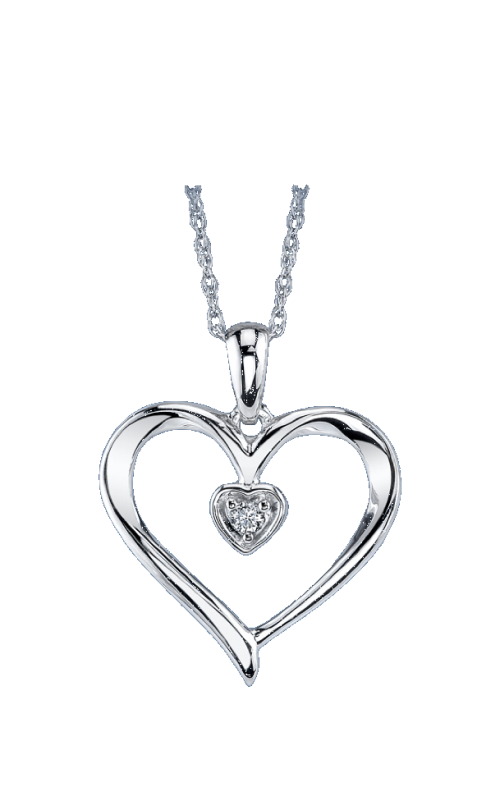 WHITE GOLD HEART PENDANT 06-1782-944