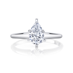 14KW Pear Cut Solitaire