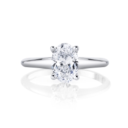 14KW Oval Cut Solitaire