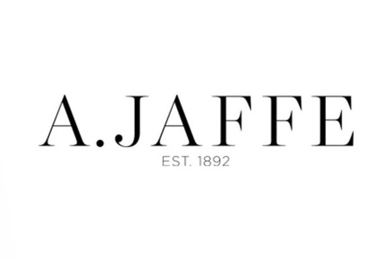 A black and white A.JAFFE logo on a white background.