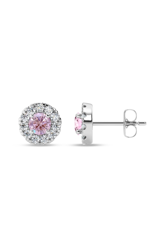 Lab Grown Pink Diamond 1.15 tw Halo Earrings 05-LG0303-922