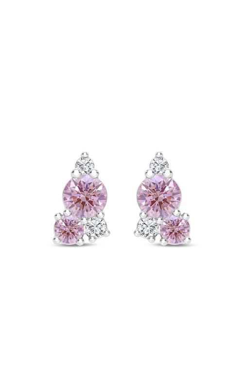 Lab Grown Pink Diamond 1 ctw Round Cluster Earrings 05-LG2110-922